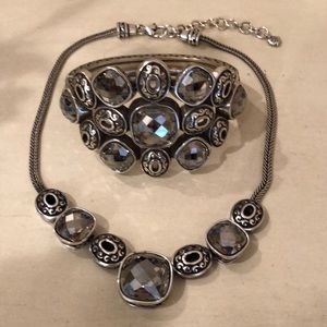 Brighton Designer Venus Rising" Crystal Necklace.and Bracelet Set